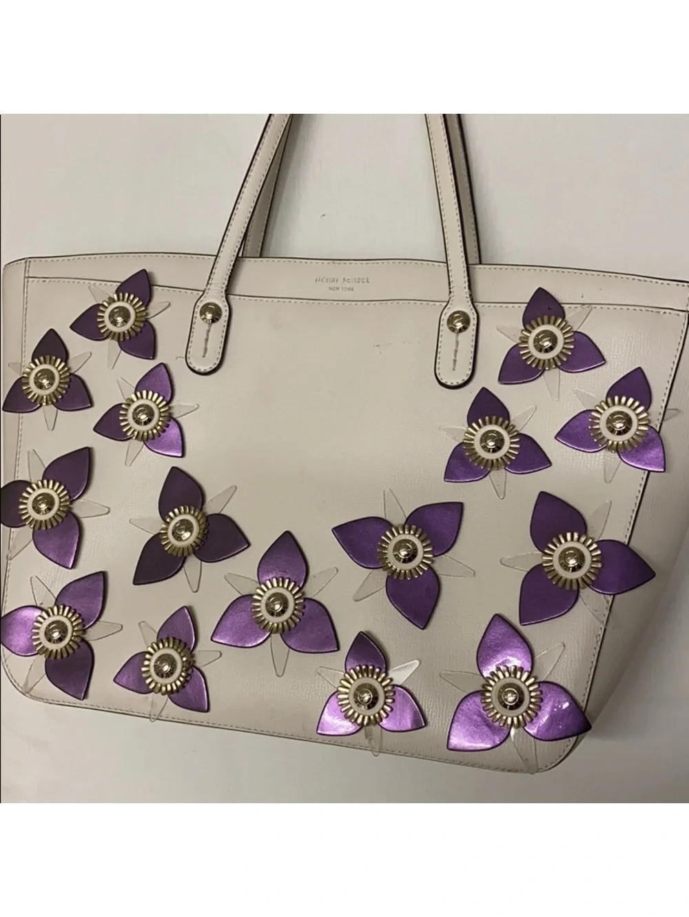 RARE Henri Bendel West 57th Floral Appliqué Tote